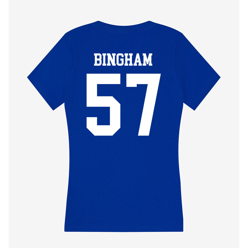 LA Tech - NCAA Football : Tadan Bingham - Women's V-Neck T-Shirt-1