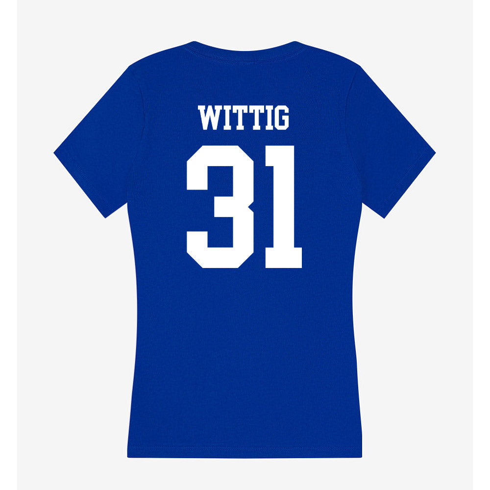 LA Tech - NCAA Baseball : Joey Wittig - Women's V-Neck T-Shirt-1