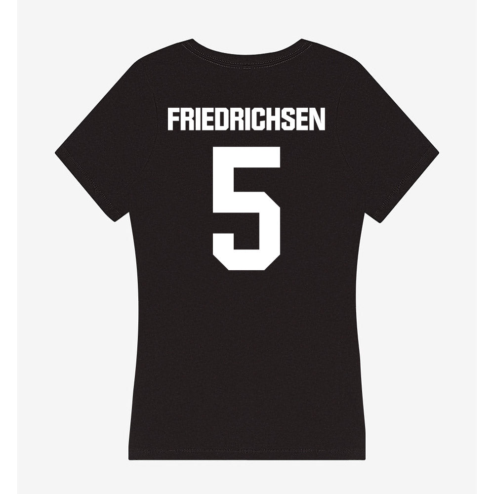 Davidson - NCAA Men's Basketball : Parker Friedrichsen - Women's V-Neck T-Shirt-1