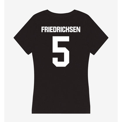 Davidson - NCAA Men's Basketball : Parker Friedrichsen - Women's V-Neck T-Shirt-1