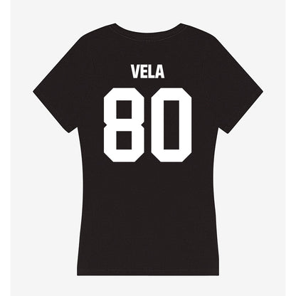 Davidson - NCAA Football : Xavier Vela - Women's V-Neck T-Shirt-1