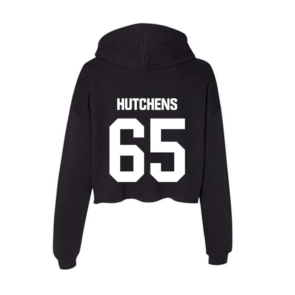 Davidson - NCAA Football : Russell Hutchens - Women's Crop Fleece Hoodie-1