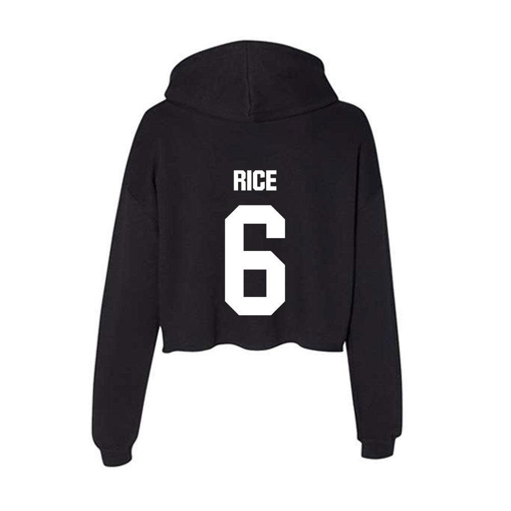 Davidson - NCAA Baseball : Aidan Rice - Women's Crop Fleece Hoodie-1