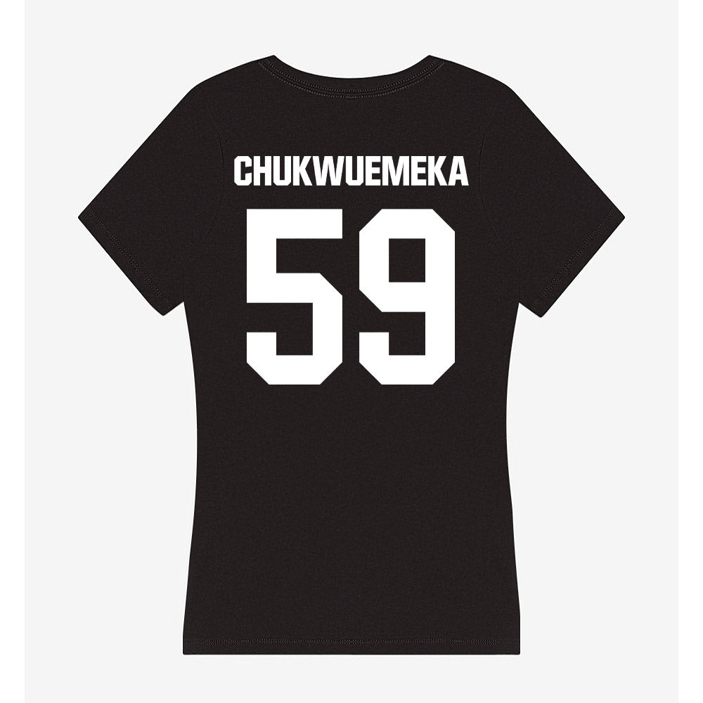 Davidson - NCAA Football : Danzel Chukwuemeka - Women's V-Neck T-Shirt-1