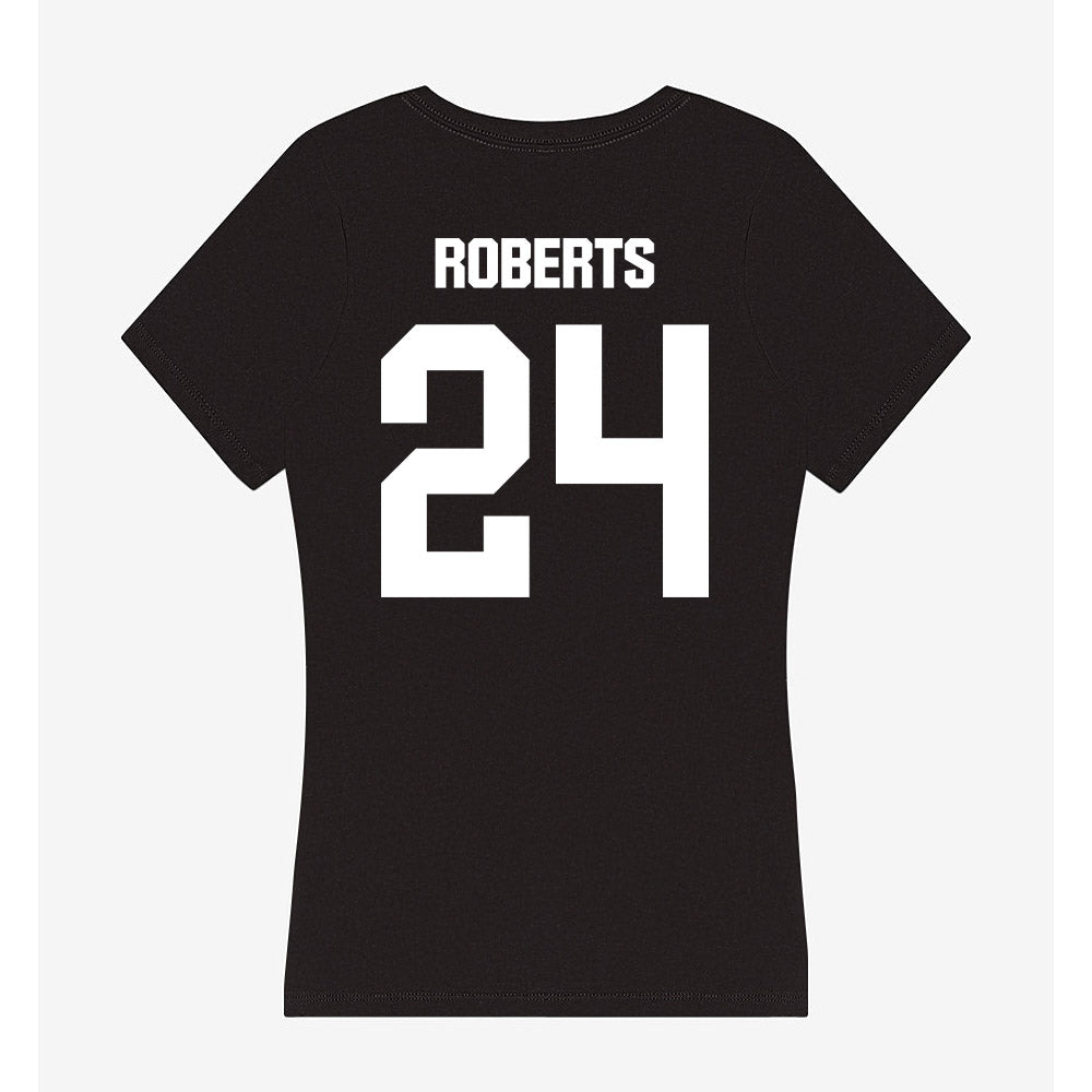 Davidson - NCAA Men's Basketball : JaQualon Roberts - Women's V-Neck T-Shirt-1