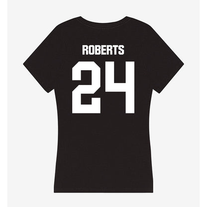 Davidson - NCAA Men's Basketball : JaQualon Roberts - Women's V-Neck T-Shirt-1