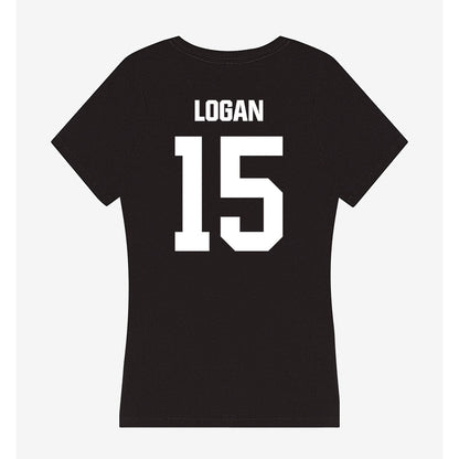 Davidson - NCAA Men's Basketball : Sean Logan - Women's V-Neck T-Shirt-1