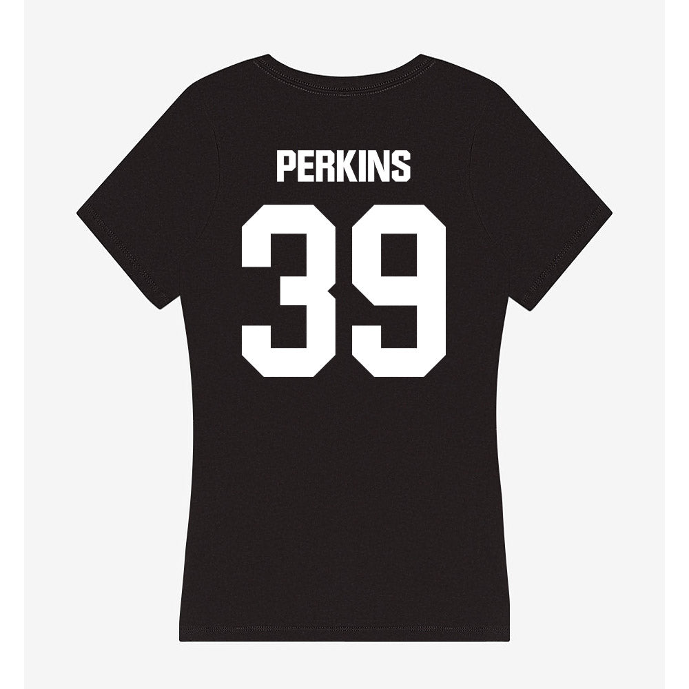 Davidson - NCAA Baseball : Wilson Perkins - Women's V-Neck T-Shirt-1