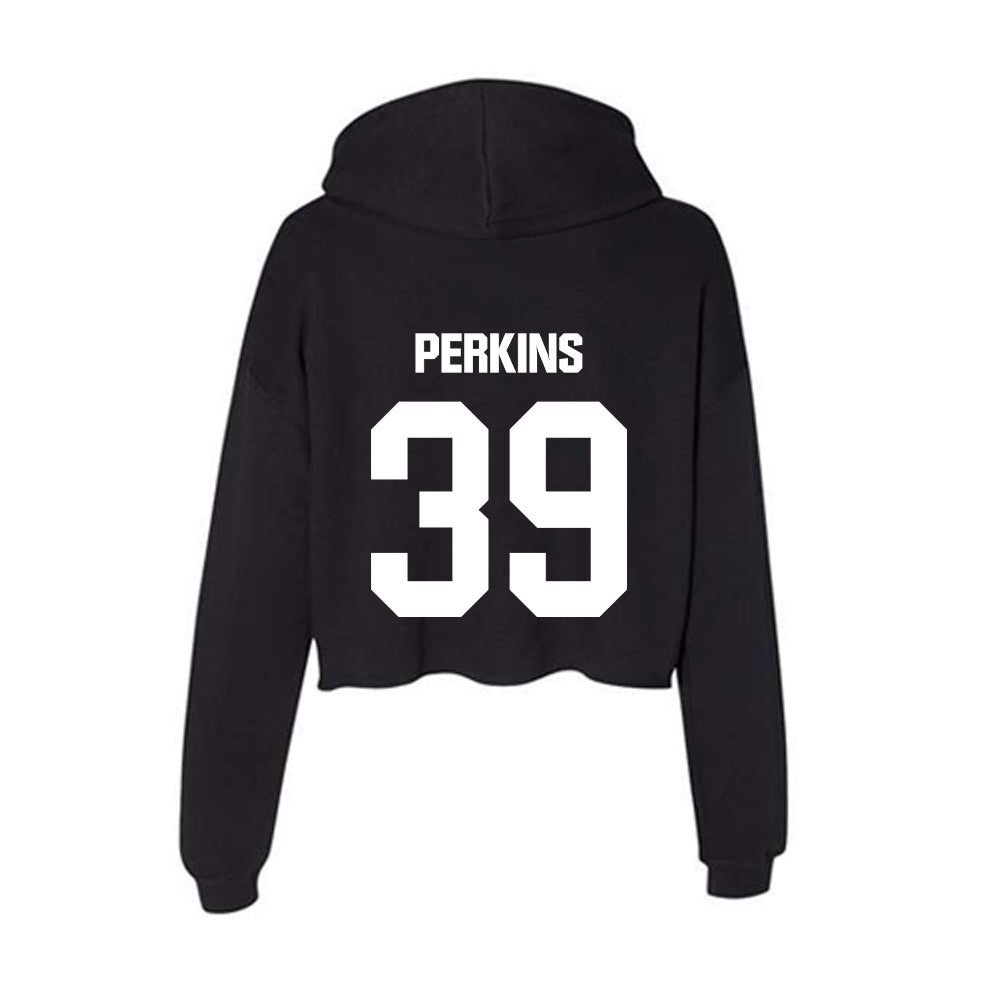 Davidson - NCAA Baseball : Wilson Perkins - Women's Crop Fleece Hoodie-1