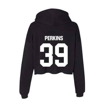 Davidson - NCAA Baseball : Wilson Perkins - Women's Crop Fleece Hoodie-1
