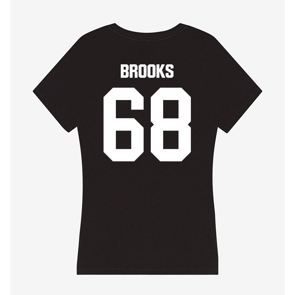 Davidson - NCAA Football : David Brooks - Women's V-Neck T-Shirt-1