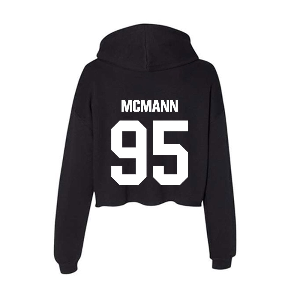 Davidson - NCAA Football : Liam McMann - Women's Crop Fleece Hooded Sweatshirt-1