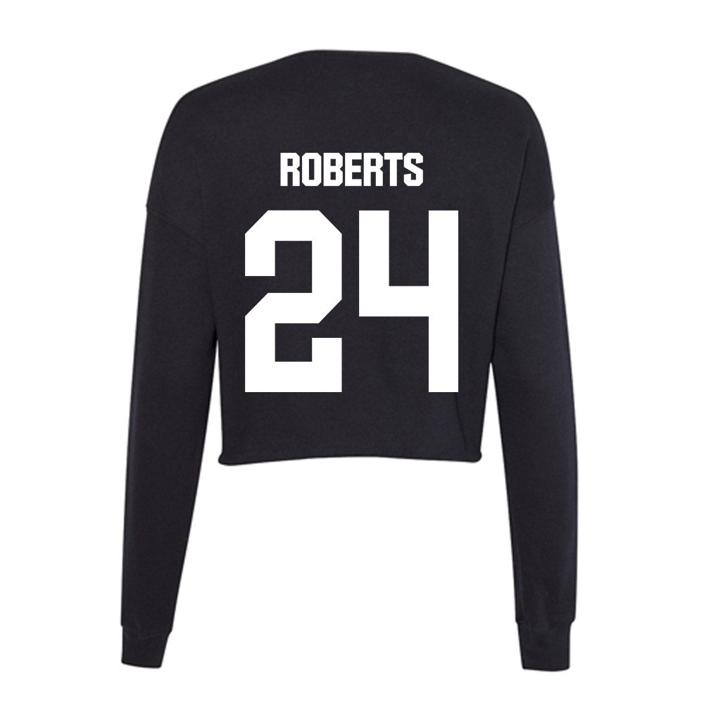 Davidson - NCAA Men's Basketball : JaQualon Roberts - Women's Cropped Crew Fleece-1