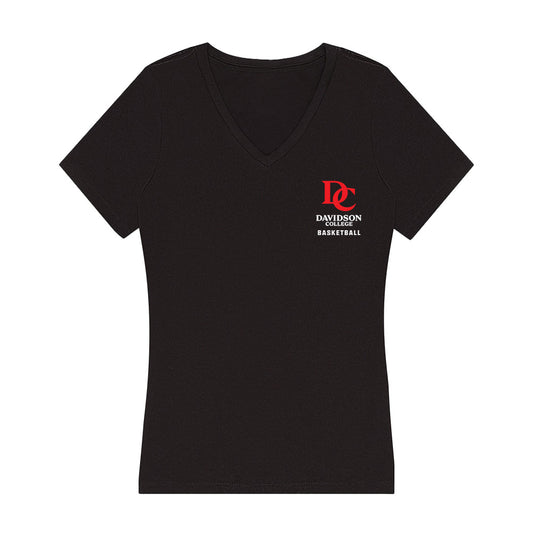 Davidson - NCAA Men's Basketball : Parker Friedrichsen - Women's V-Neck T-Shirt-0