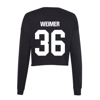Arkansas State - NCAA Baseball : Tyler Weimer - Women's Cropped Crew Fleece-1