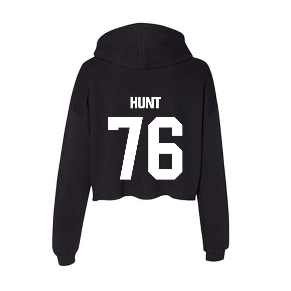 Arkansas State - NCAA Football : Trason Hunt - Women's Crop Fleece Hoodie-1