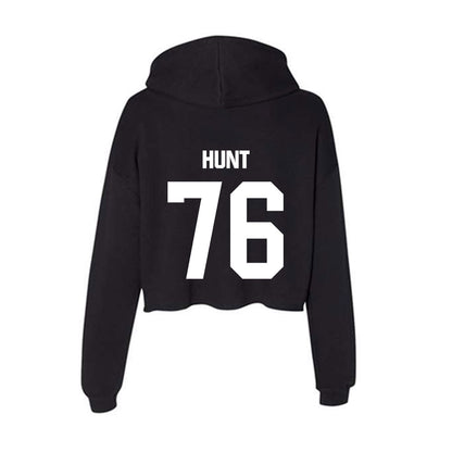 Arkansas State - NCAA Football : Trason Hunt - Women's Crop Fleece Hoodie-1