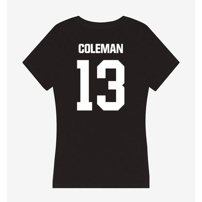 Arkansas State - NCAA Men's Basketball : Diggy Coleman - Women's V-Neck T-Shirt-1