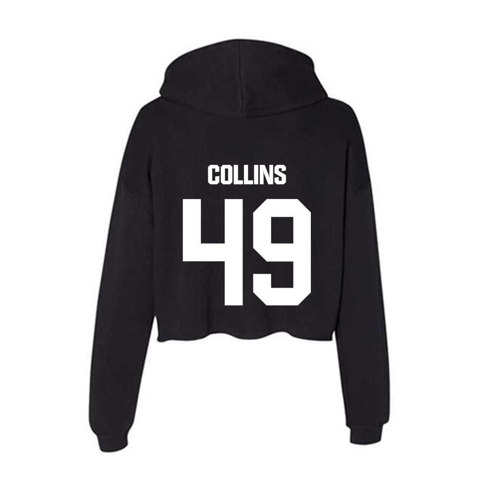 Arkansas State - NCAA Baseball : Tate Collins - Women's Crop Fleece Hoodie-1