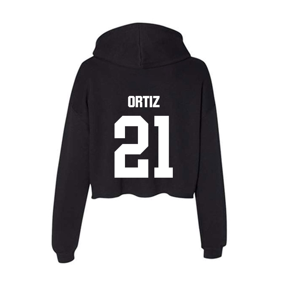 Arkansas State - NCAA Women's Volleyball : Valeria Ortiz - Women's Crop Fleece Hoodie-1