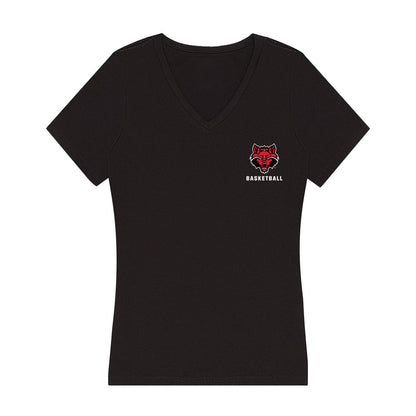 Arkansas State - NCAA Men's Basketball : Diggy Coleman - Women's V-Neck T-Shirt-0