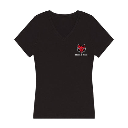 Arkansas State - NCAA Women's Track & Field : Queen Usunobun - Women's V-Neck T-Shirt-0