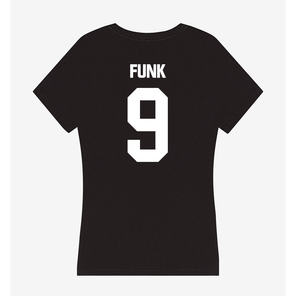 NMSU - NCAA Women's Volleyball : Katie Funk - Women's V-Neck T-Shirt-1