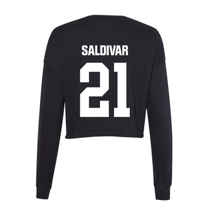 NMSU - NCAA Women's Volleyball : Lilliana Saldivar - Women's Cropped Crew Fleece-1