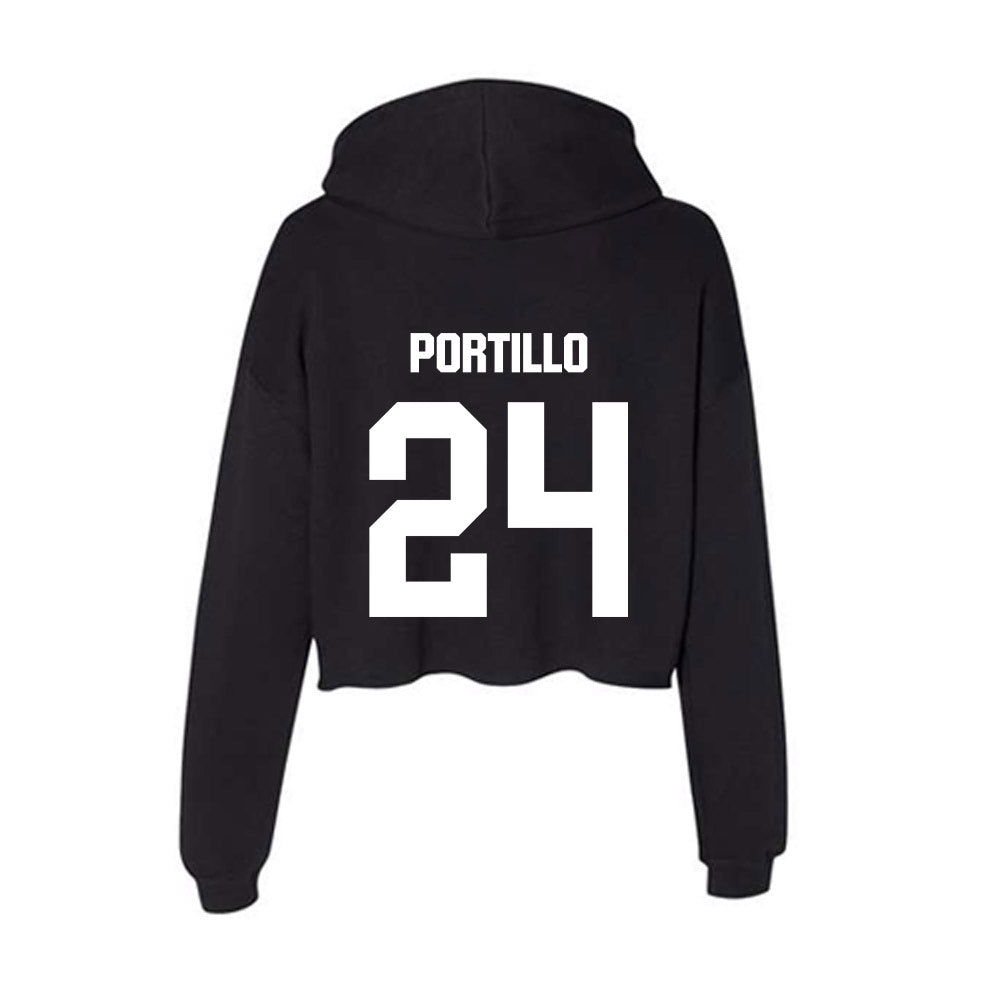 NMSU - NCAA Women's Soccer : Daniela Portillo - Women's Crop Fleece Hoodie-1