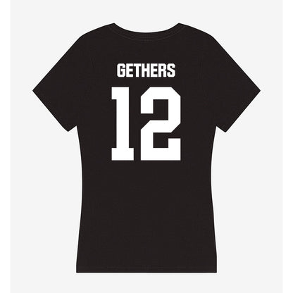 NMSU - NCAA Football : Tory Gethers - Women's V-Neck T-Shirt-1