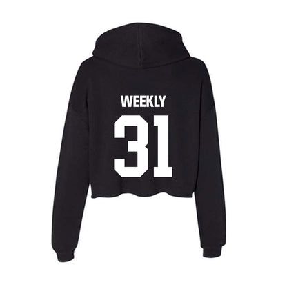 NMSU - NCAA Baseball : Dylan Weekly - Women's Crop Fleece Hoodie-1