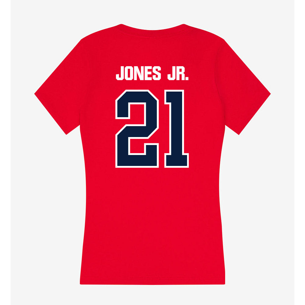 Liberty - NCAA Men's Basketball : Ryan Jones Jr. - Women's V-Neck T-Shirt-1