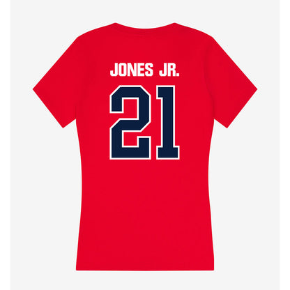 Liberty - NCAA Men's Basketball : Ryan Jones Jr. - Women's V-Neck T-Shirt-1