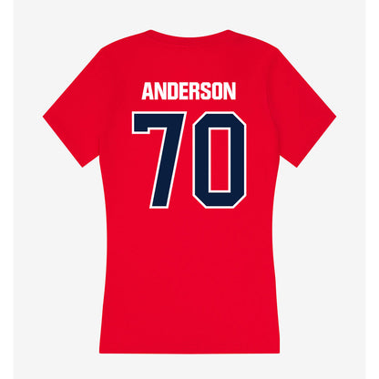 Liberty - NCAA Football : Austin Anderson - Women's V-Neck T-Shirt-1