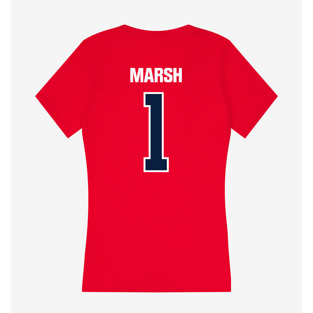 Liberty - NCAA Baseball : Tanner Marsh - Women's V-Neck T-Shirt-1