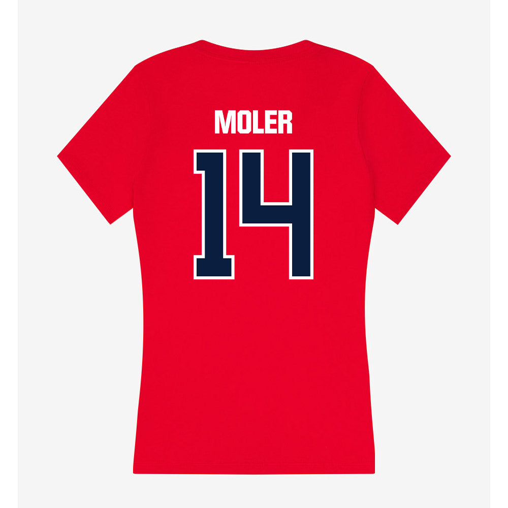 Liberty - NCAA Men's Soccer : Spencer Moler - Women's V-Neck T-Shirt-1