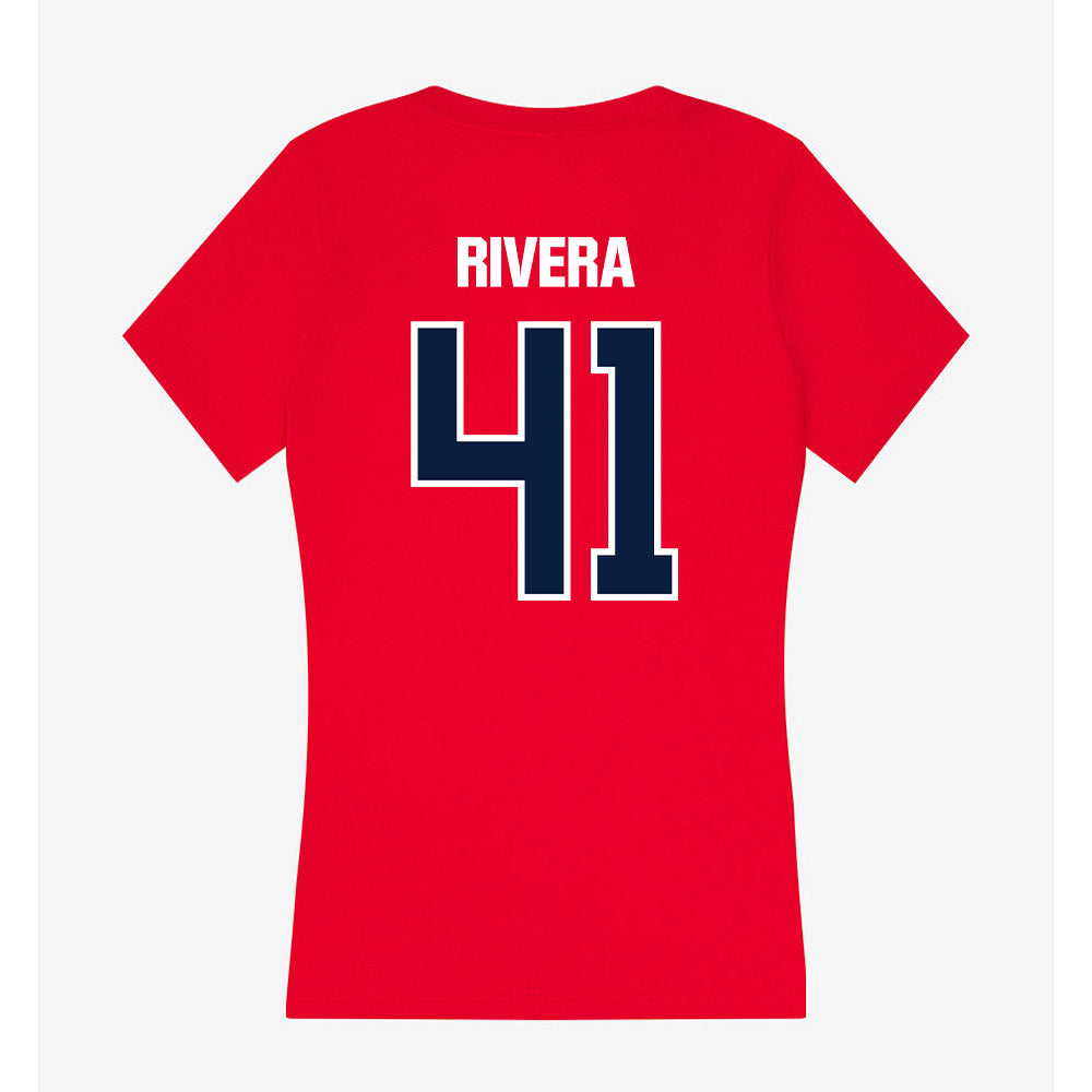 Liberty - NCAA Football : Greg Rivera - Women's V-Neck T-Shirt-1