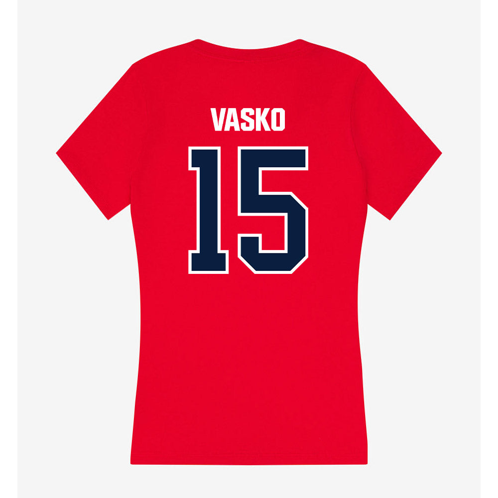 Liberty - NCAA Football : Ethan Vasko - Women's V-Neck T-Shirt-1