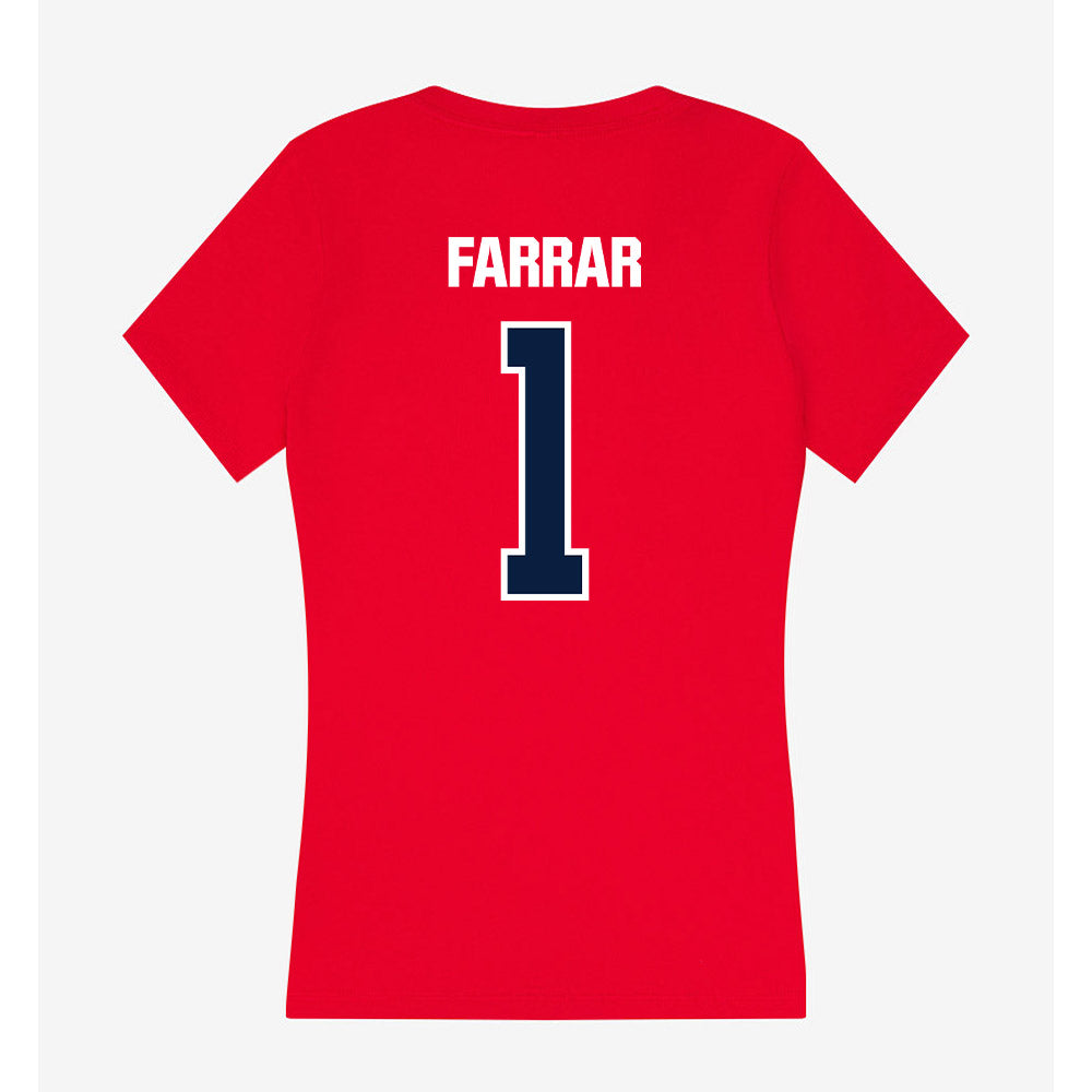 Liberty - NCAA Football : Derrell Farrar - Women's V-Neck T-Shirt-1