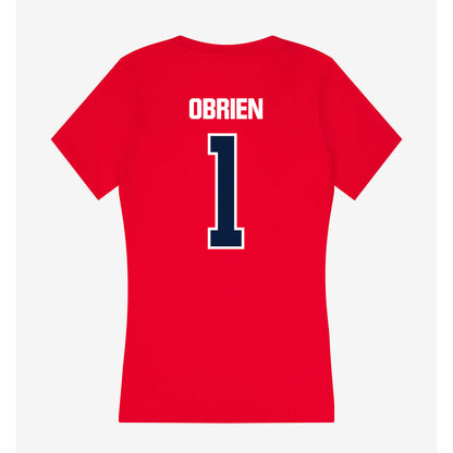 Liberty - NCAA Women's Volleyball : Kayla OBrien - Women's V-Neck T-Shirt-1