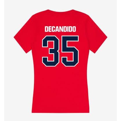Liberty - NCAA Baseball : Riley DeCandido - Women's V-Neck T-Shirt-1