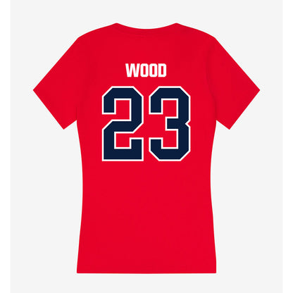 Liberty - NCAA Football : Cameron Wood - Women's V-Neck T-Shirt-1