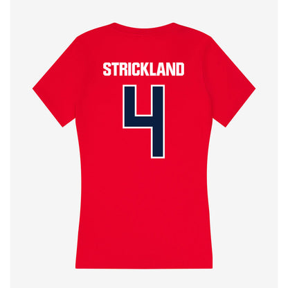 Liberty - NCAA Softball : Maci Strickland - Women's V-Neck T-Shirt-1