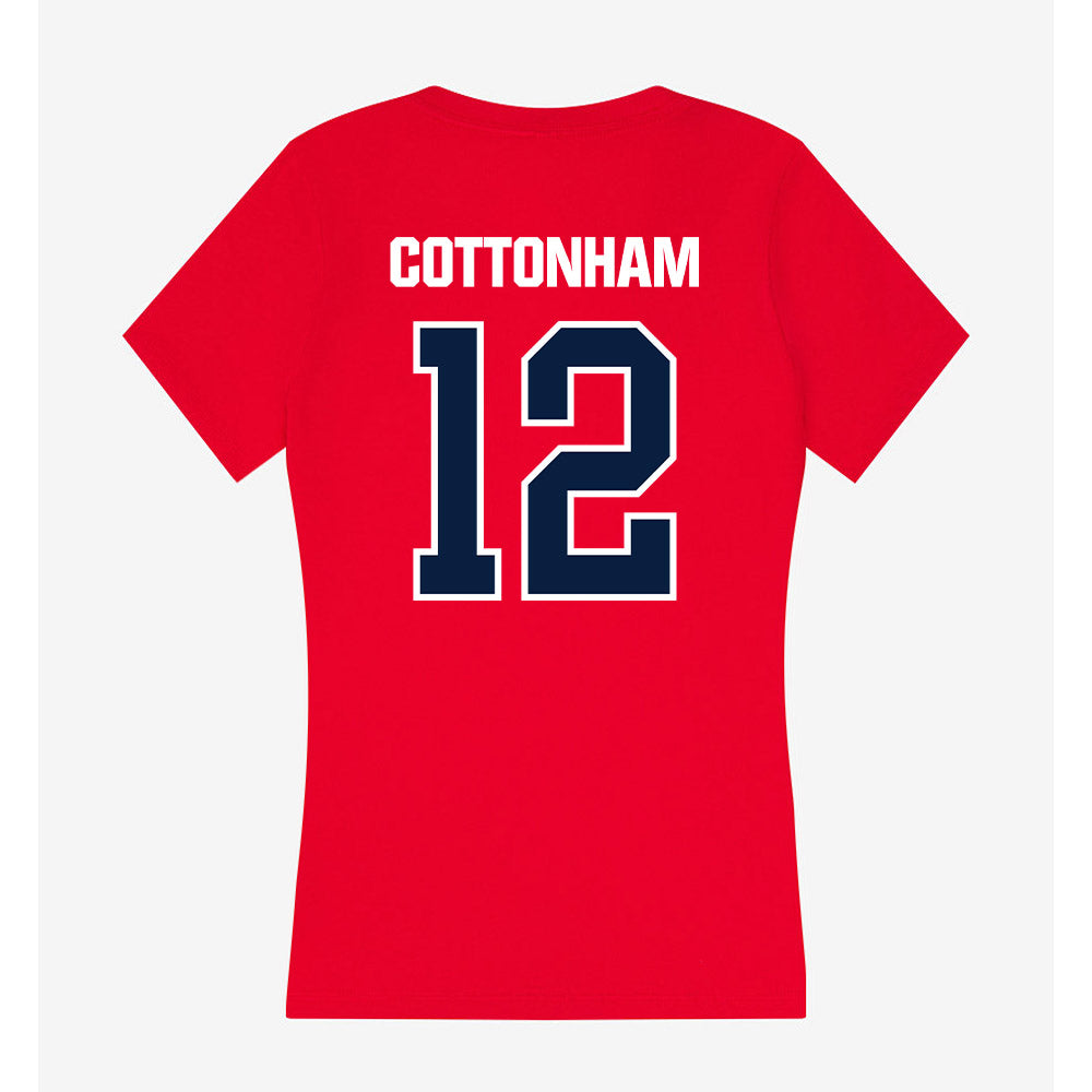 Liberty - NCAA Football : Prince Cottonham - Women's V-Neck T-Shirt-1