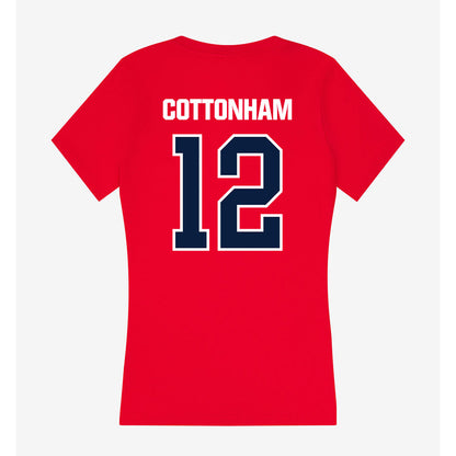 Liberty - NCAA Football : Prince Cottonham - Women's V-Neck T-Shirt-1
