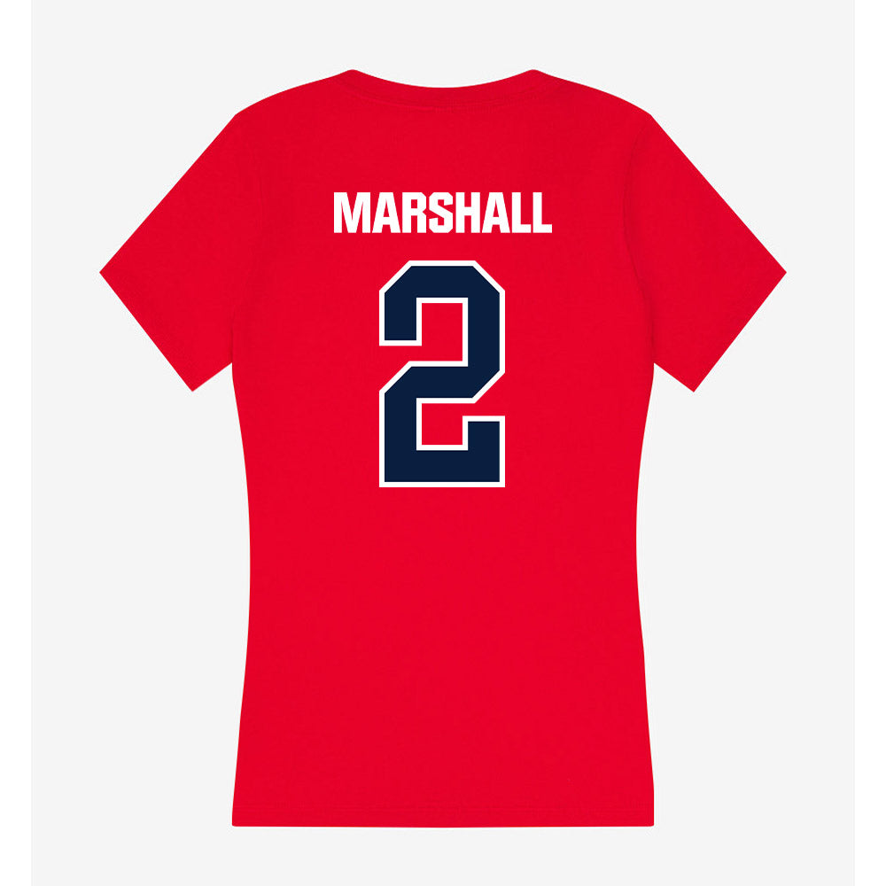Liberty - NCAA Football : Jiquavious Marshall - Women's V-Neck T-Shirt-1