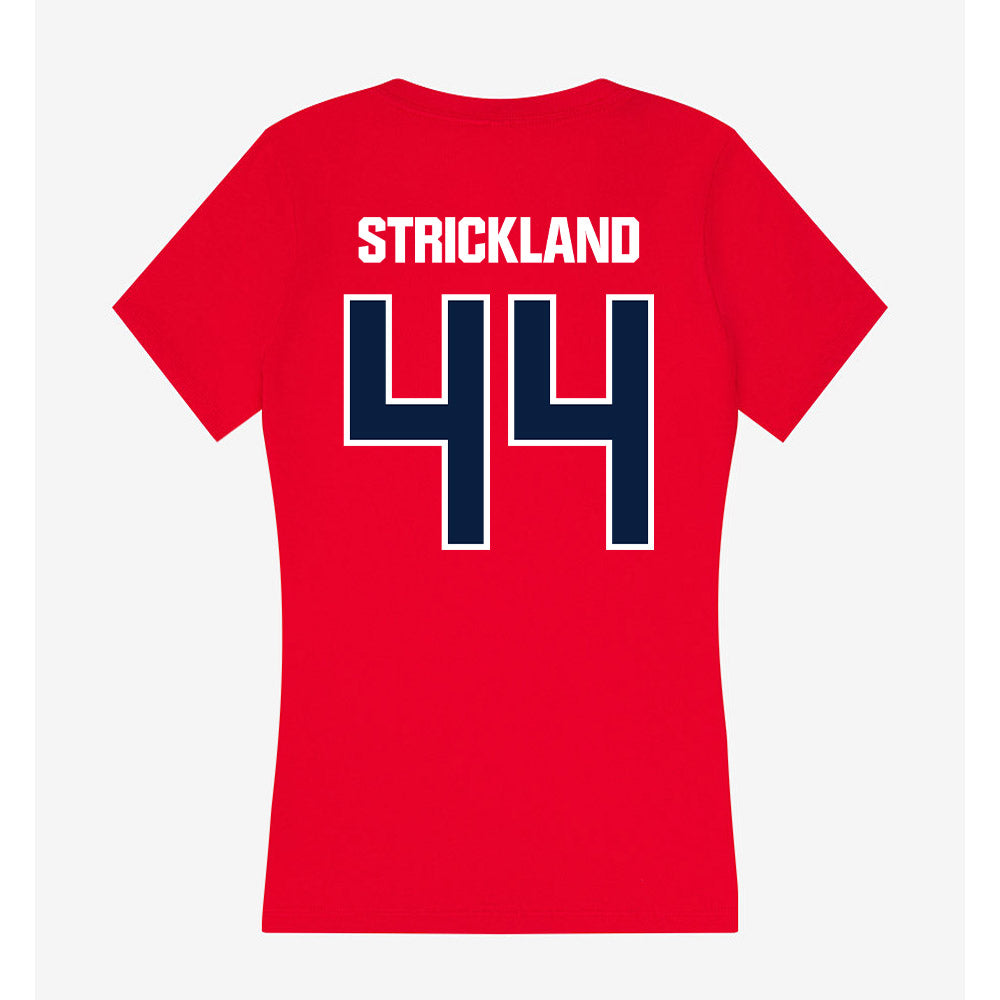 Liberty - NCAA Football : Joe Strickland - Women's V-Neck T-Shirt-1