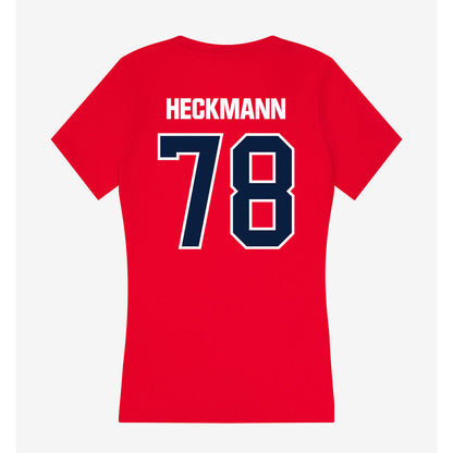 Liberty - NCAA Football : Blake Heckmann - Women's V-Neck T-Shirt-1