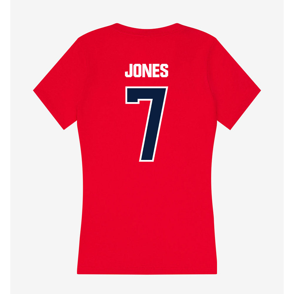 Liberty - NCAA Football : Peyton Jones - Women's V-Neck T-Shirt-1