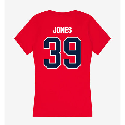Liberty - NCAA Football : Carson Jones - Women's V-Neck T-Shirt-1